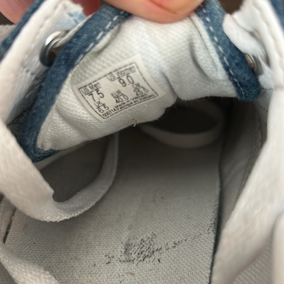 Vans Off‎ The Wall Canvas Denim Sneakers Shoes Women's 9 Blue - Picture 6 of 6